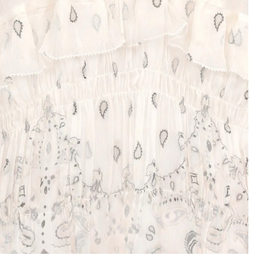 AMIRI Paisley Silk Maxi Dress, White Ivory, NWT, $2000K MSRP, IT 38 - Picture 11 of 11